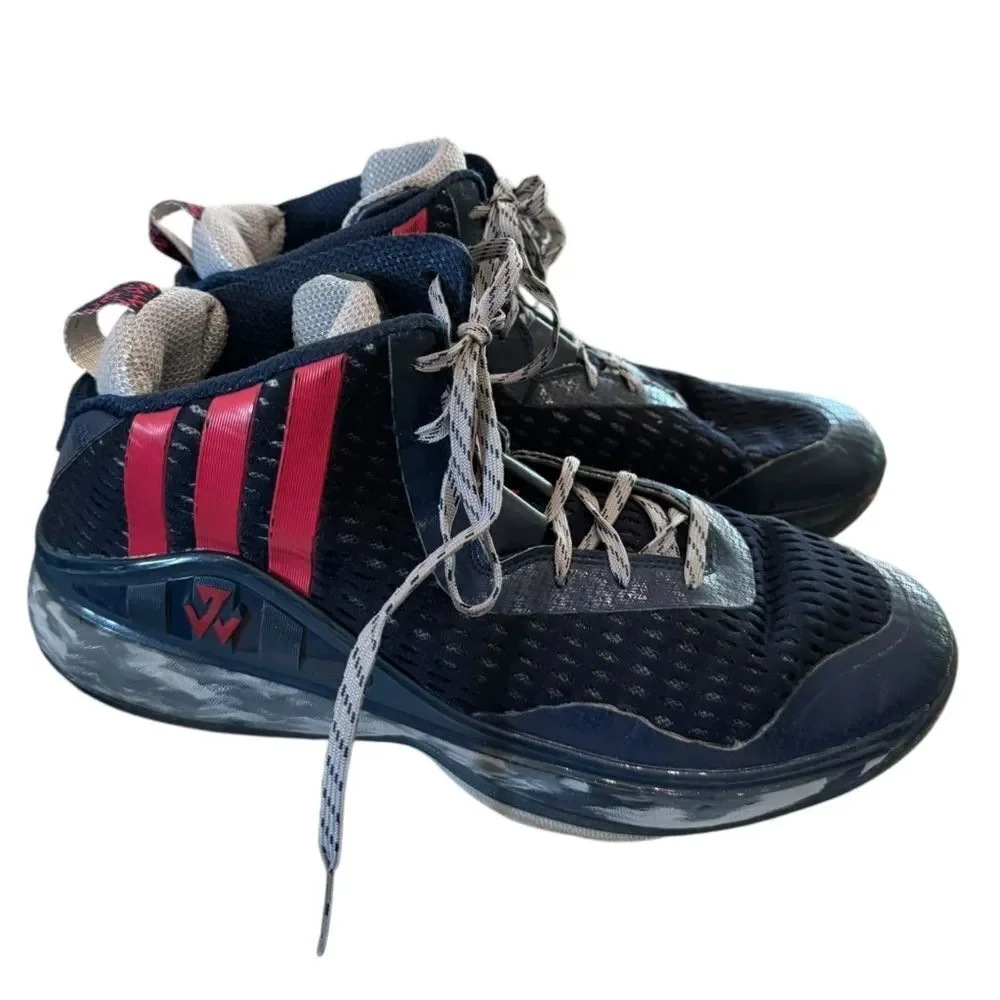 Adidas Men's J John Wall 1 Navy Red Signature Retired Sneakers 11
